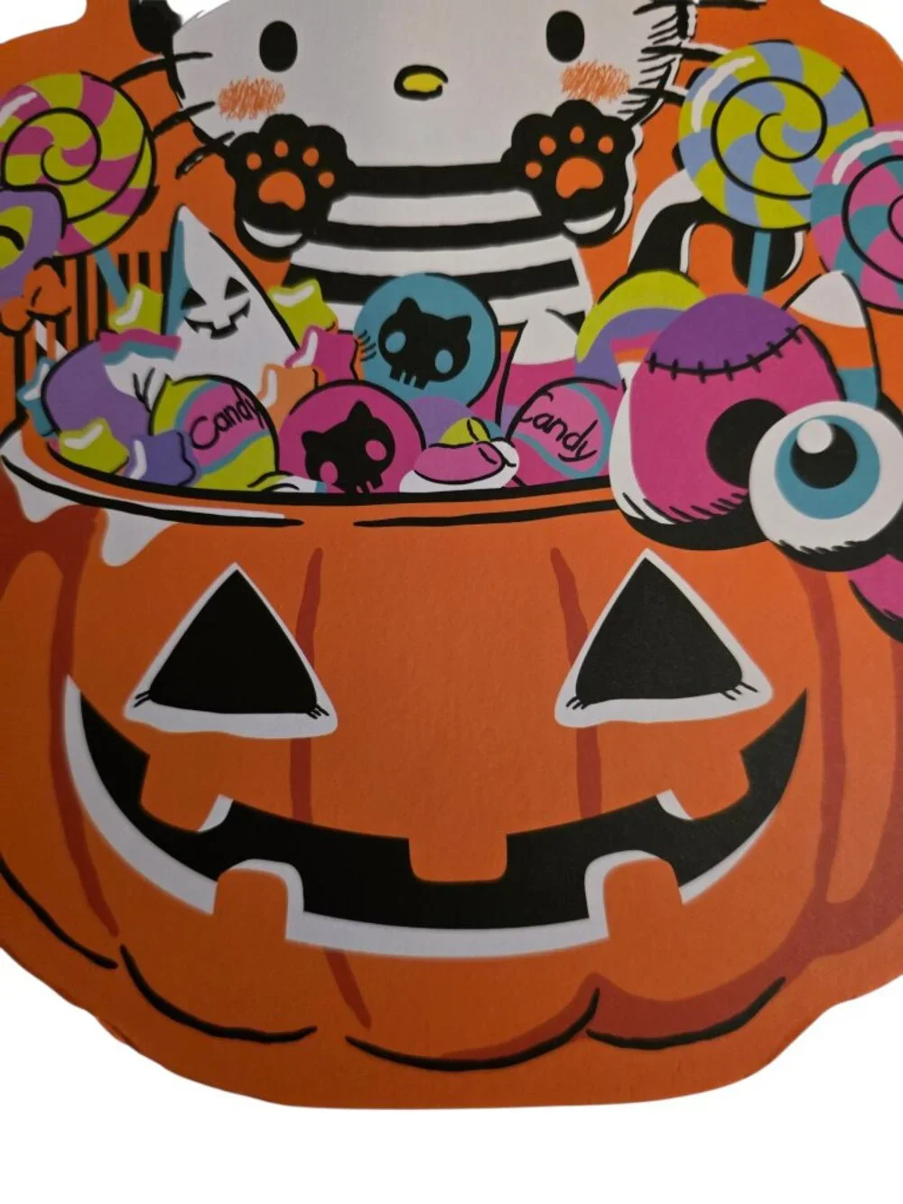 Hello Kitty Halloween Decor Bundle Trick Or Treat Pumpkin Wood Block Signs 2 Pc